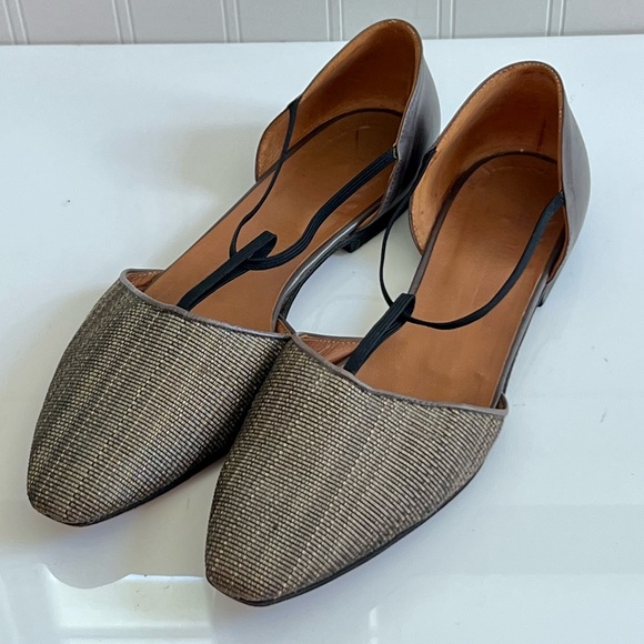 Giorgio Armani pointed toe flats T-strap Mary Jane IT 37 1/2 US 7 made in Italy - Picture 8 of 16